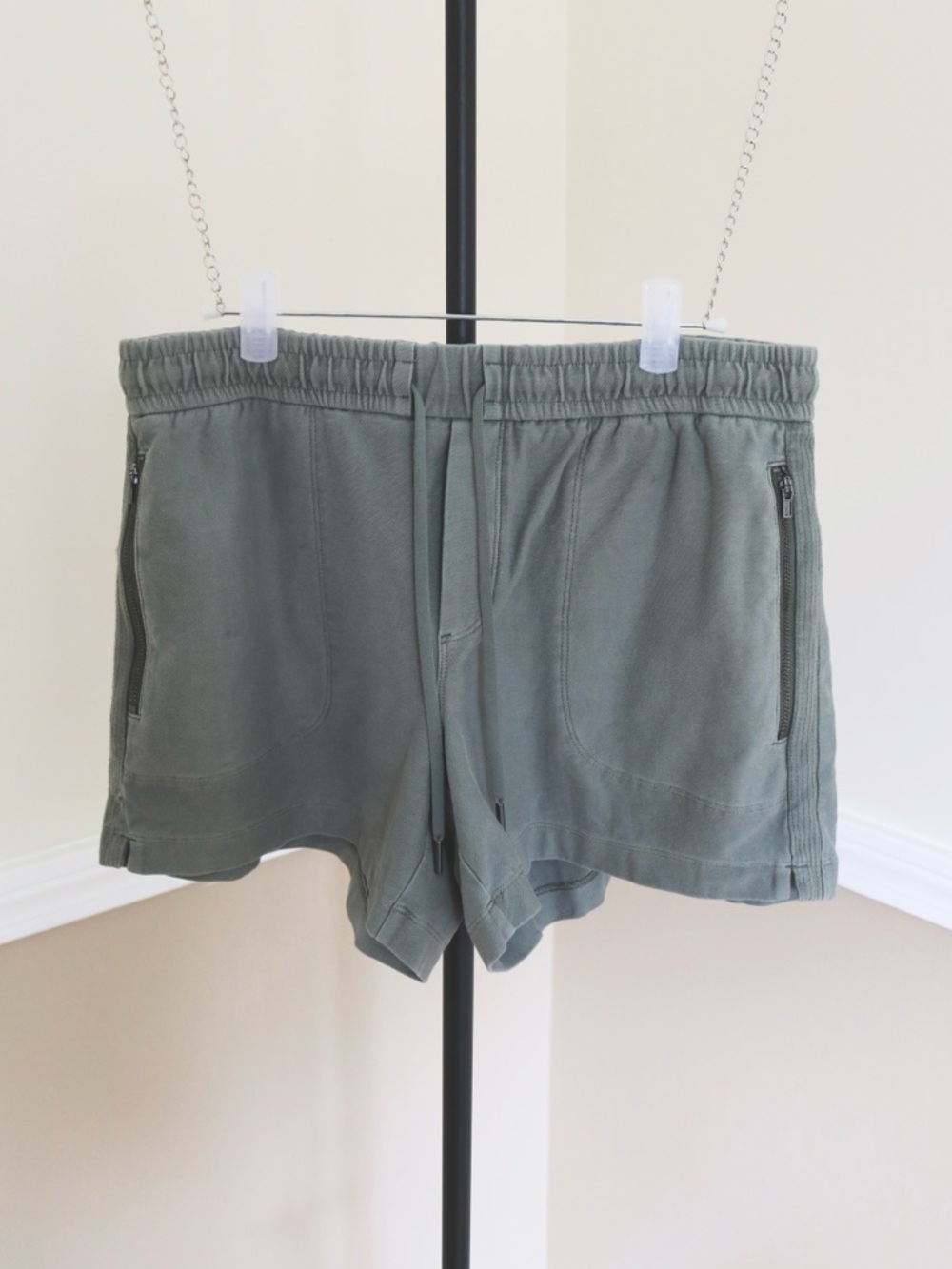 Charcoal Grey Drawstring Casual Shorts Athleta
